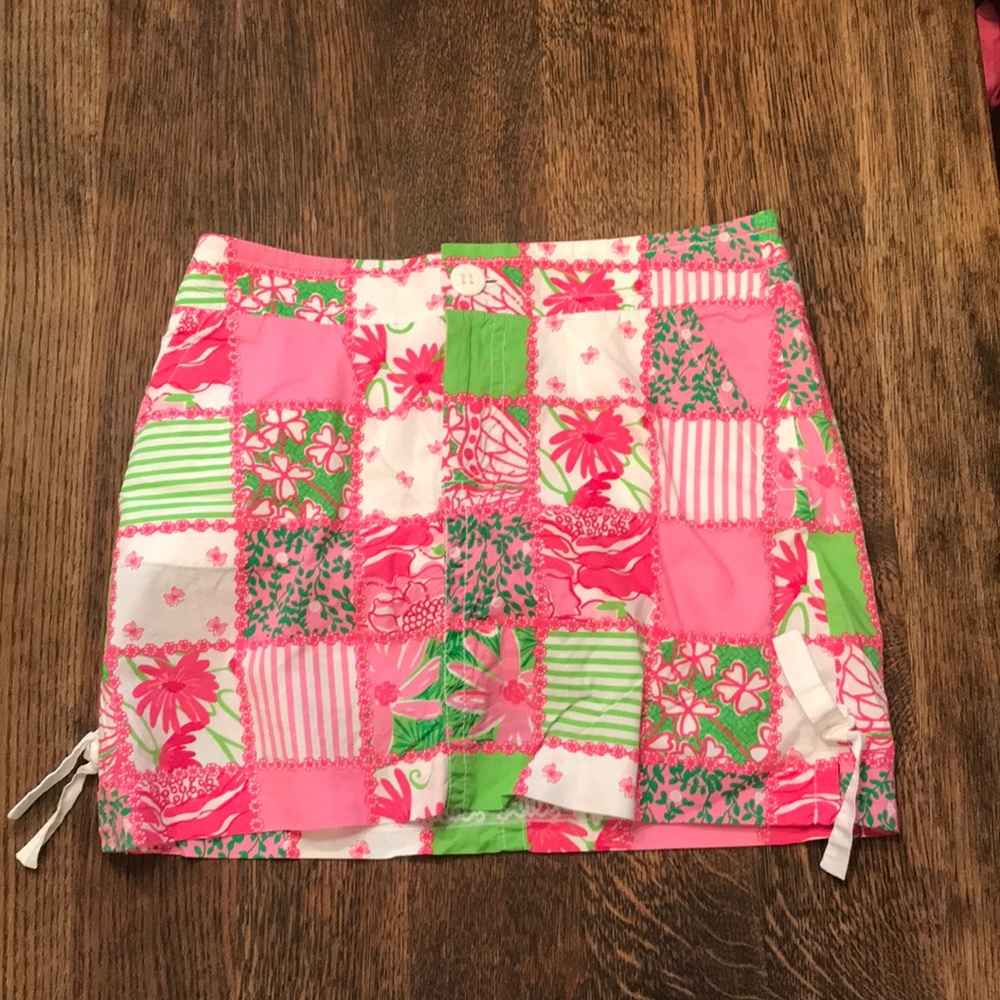 Pink and green patterned Lily skirt!